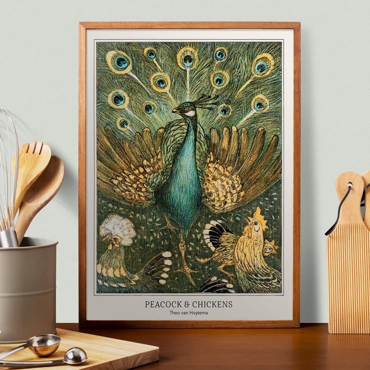 Peacock & Chickens Peacock & Chickens