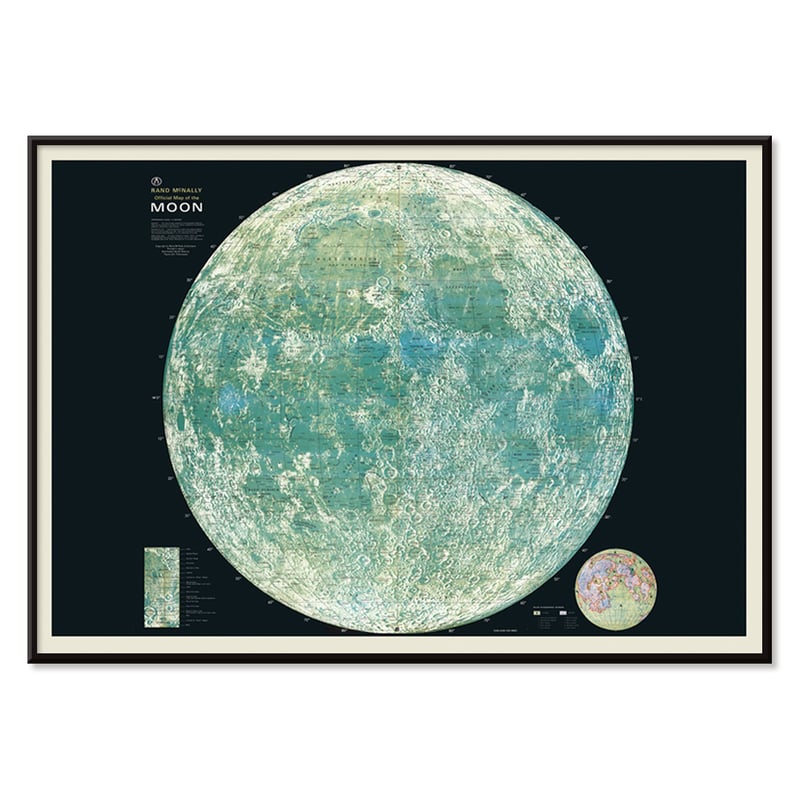希少】RAND McNALLY 月の地図　ポスター Poster | Map of the Moon by Rand McNally | MORYARTY