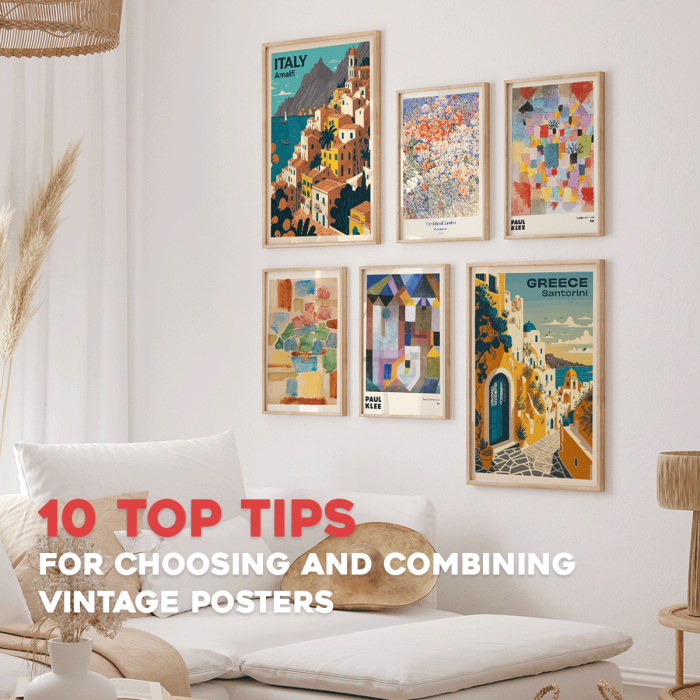 10 tips for choosing and combining vintage posters at home