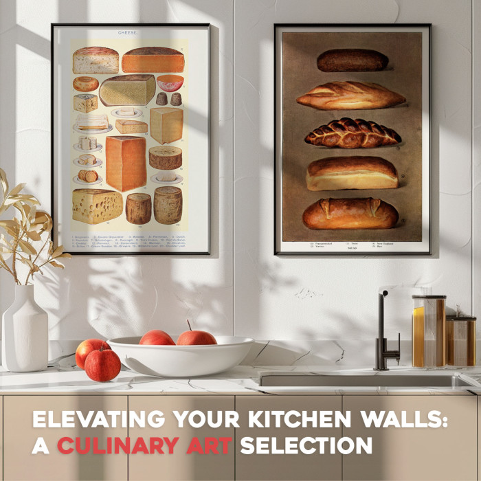 Elevating your kitchen walls: A culinary art selection