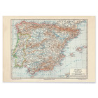 Antike Karte von Spanien