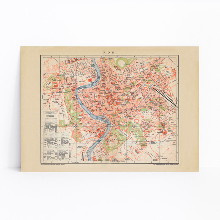 Antike Landkarte von Rom