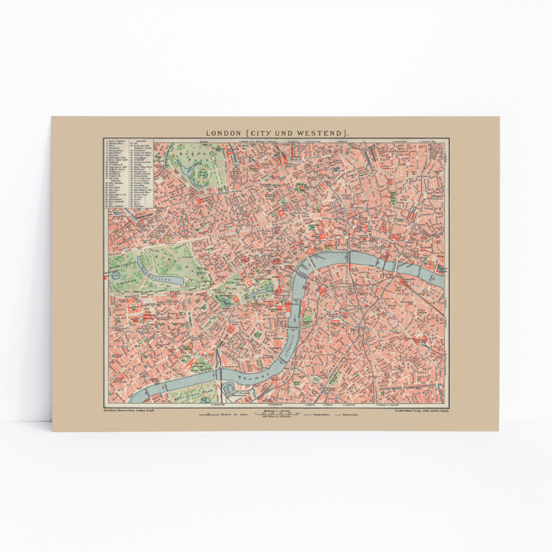 Mapa antiguo de Londres