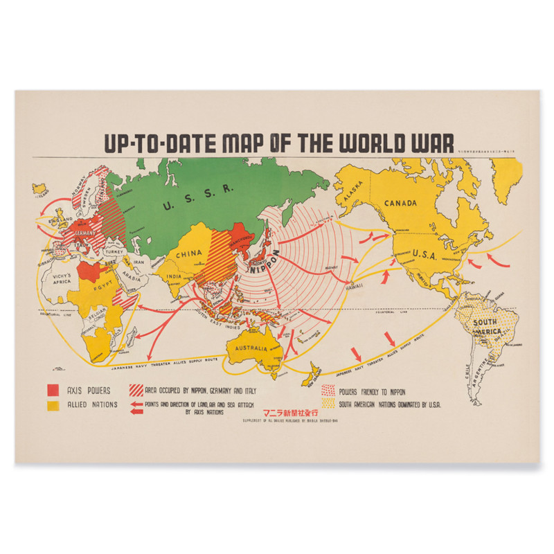 Mapa actualizado de la guerra mundial.