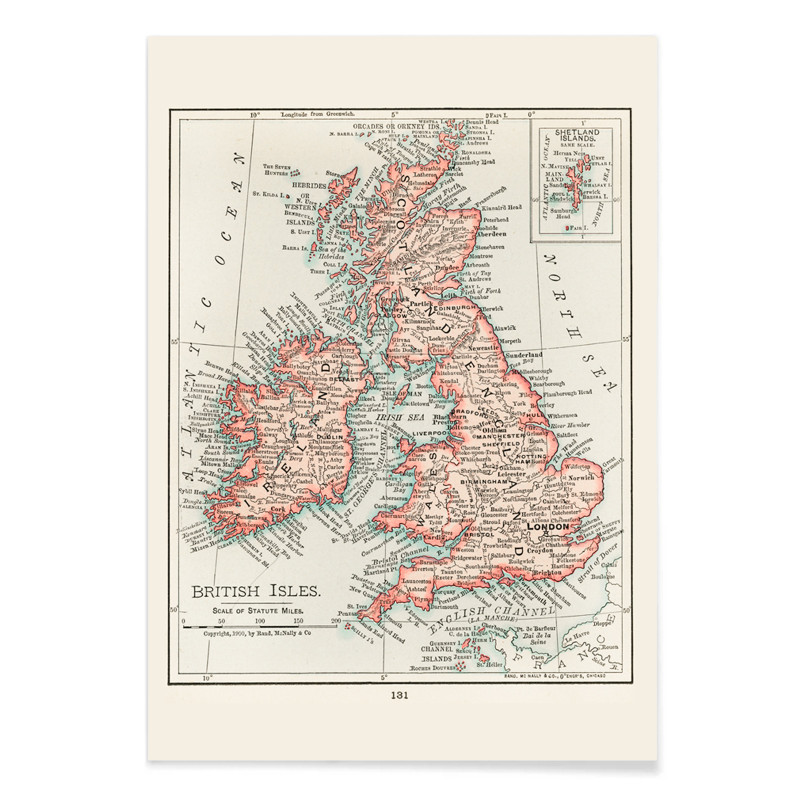 mappa delle isole britanniche