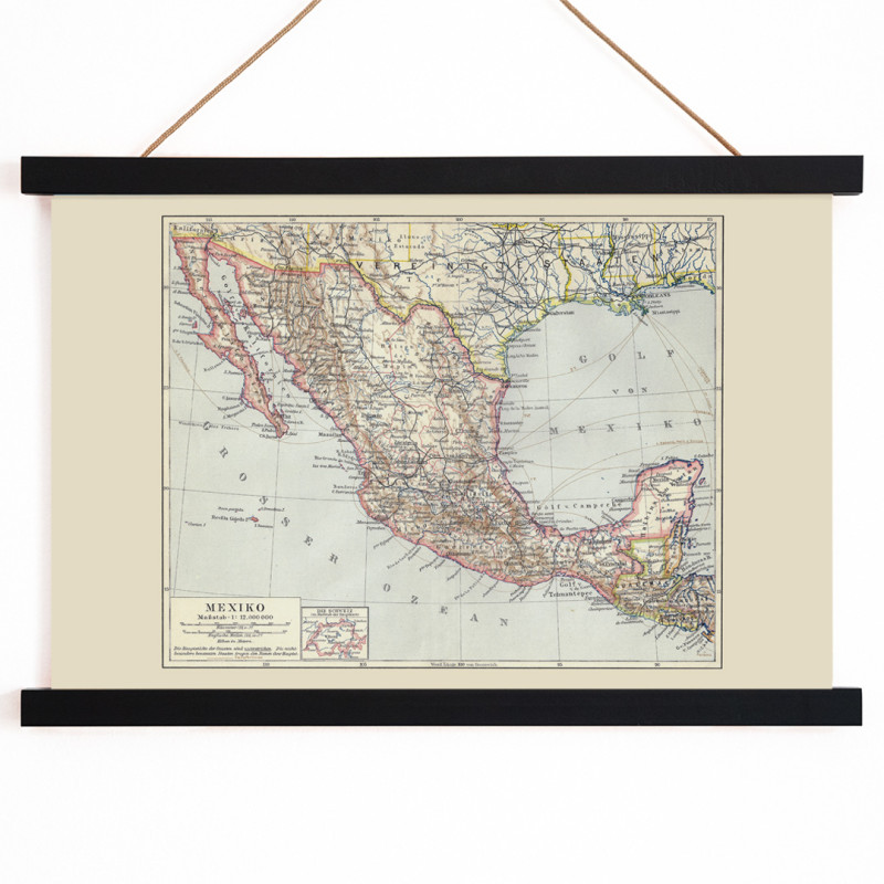 Antique map of Mexico