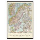 Antike Karte von Skandinavien