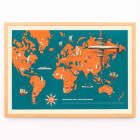 Lufthansa-Weltkarte