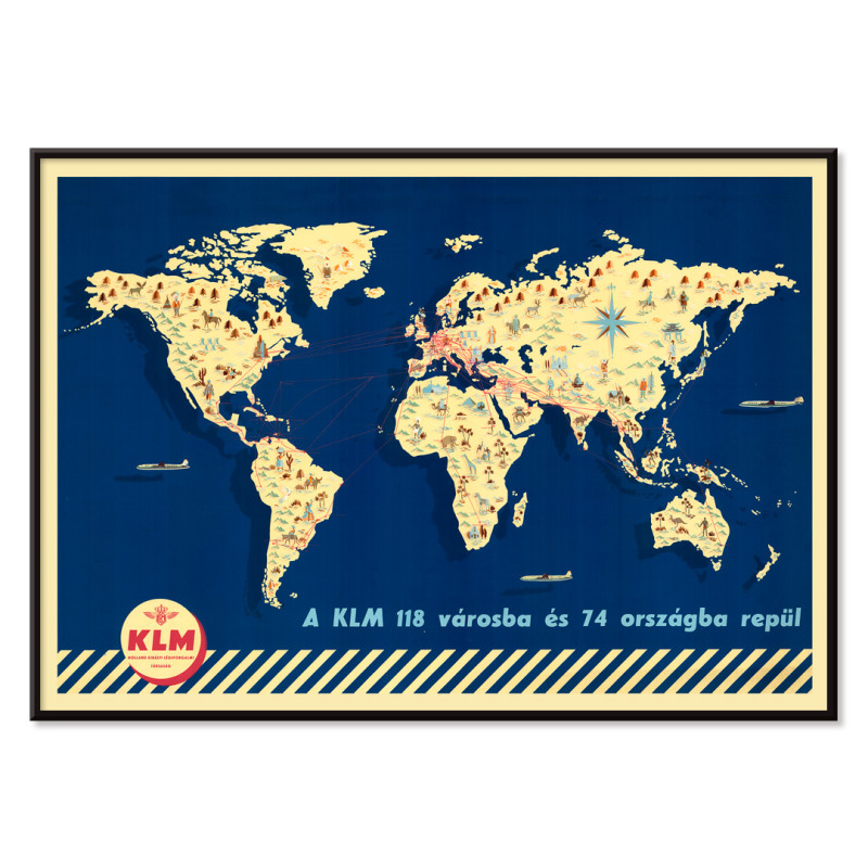 Mapa mundial de KLM