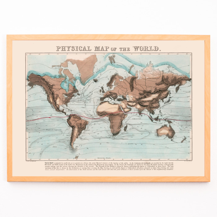 Mappa fisica del mondo