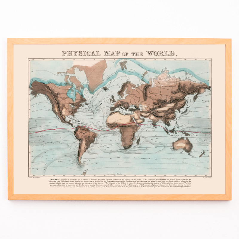 Mappa fisica del mondo