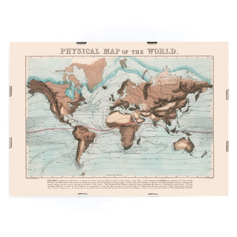 Carte physique du monde