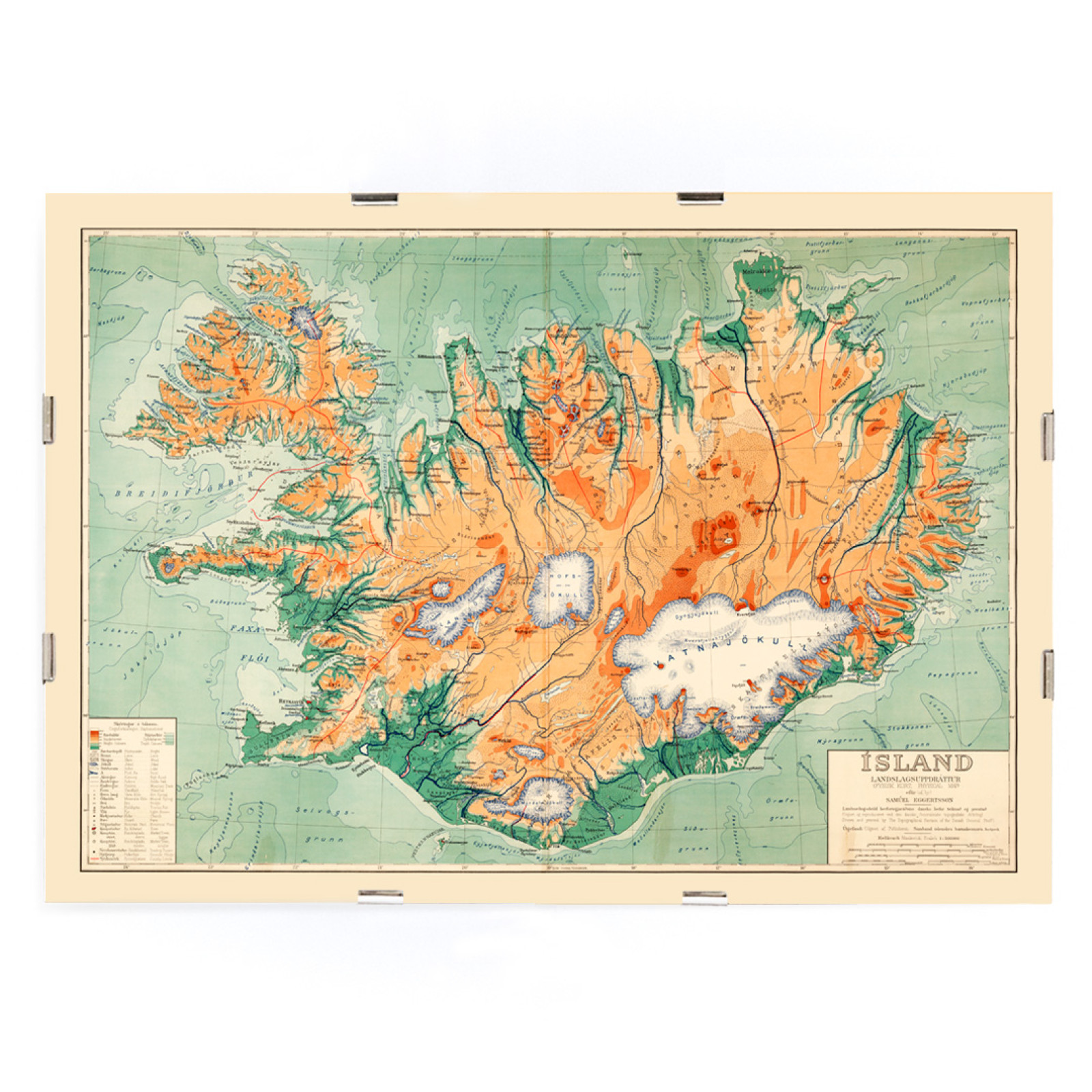 Iceland Political Map | Posters and Frames - Moryarty.com