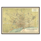 Antique map of Barcelone
