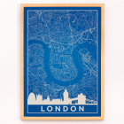 Minimalistische London-Karte