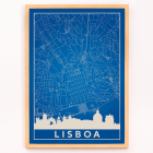 Minimalistische Lissabon-Karte