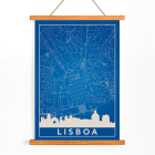 Minimalistische Lissabon-Karte