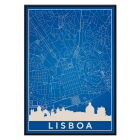 Mappa minimalista di Lisbona