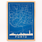 Mapa minimalista de Oporto