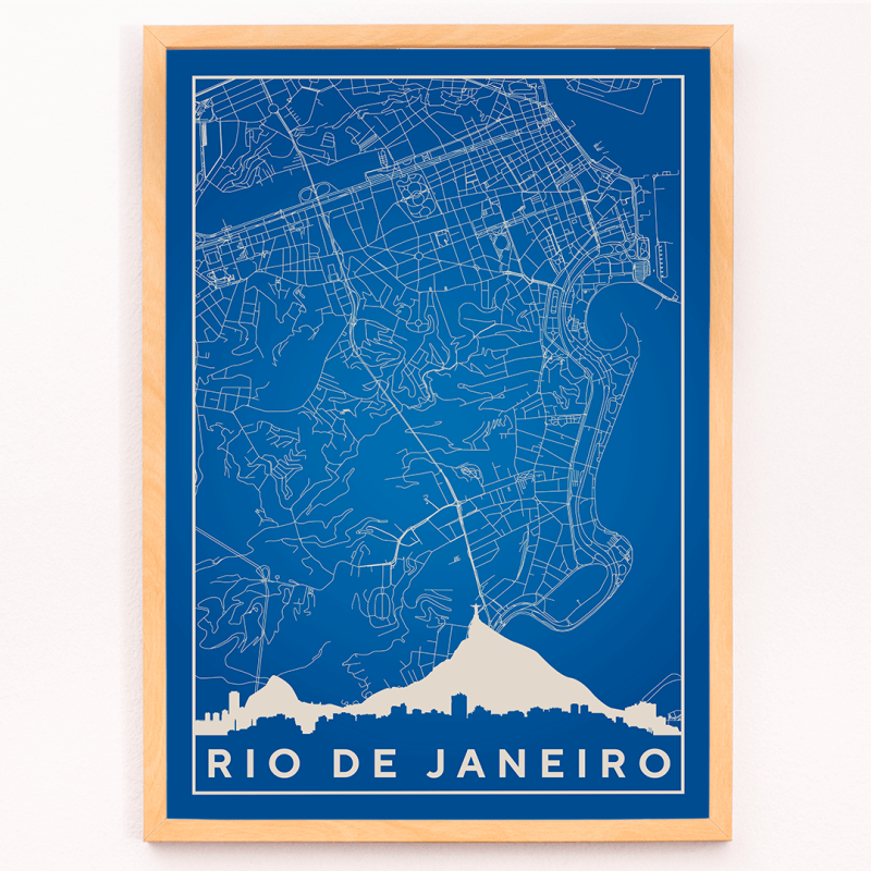 Mapa minimalista de Río de Janeiro