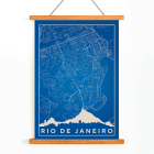 Carte minimaliste de Rio de Janeiro
