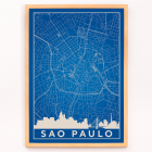 Carte minimaliste de Sao Paulo