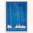 Carte minimaliste de Buenos Aires