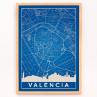Minimalistische Valencia-Karte