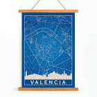 Minimalistische Valencia-Karte