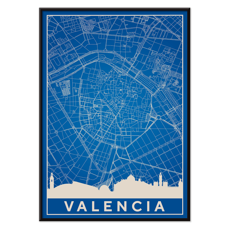 Minimalist Valencia Map