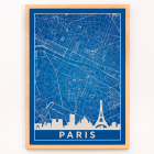 Minimalistische Paris-Karte