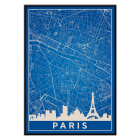 Mapa minimalista de Paris
