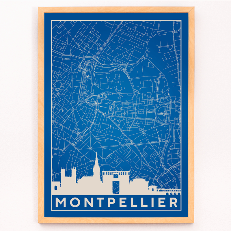 Mapa minimalista de Montpeller