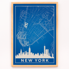 Carte minimaliste de New York