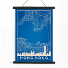 Minimalistische Karte von Hongkong
