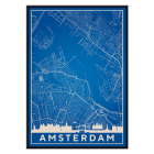Mapa minimalista de Ámsterdam
