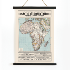 Poster représentant une carte détaillée de l'Afrique avec des caractéristiques géographiques tirées de l'Atlas de géographie moderne de Schrader Prudent Anthoine