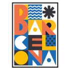 Affiche texte Barcelone