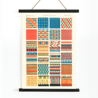 Poster showcasing vibrant Egyptian patterns from the artwork Egyptian 8 by Owen Jones from Century Grammar of Ornament book