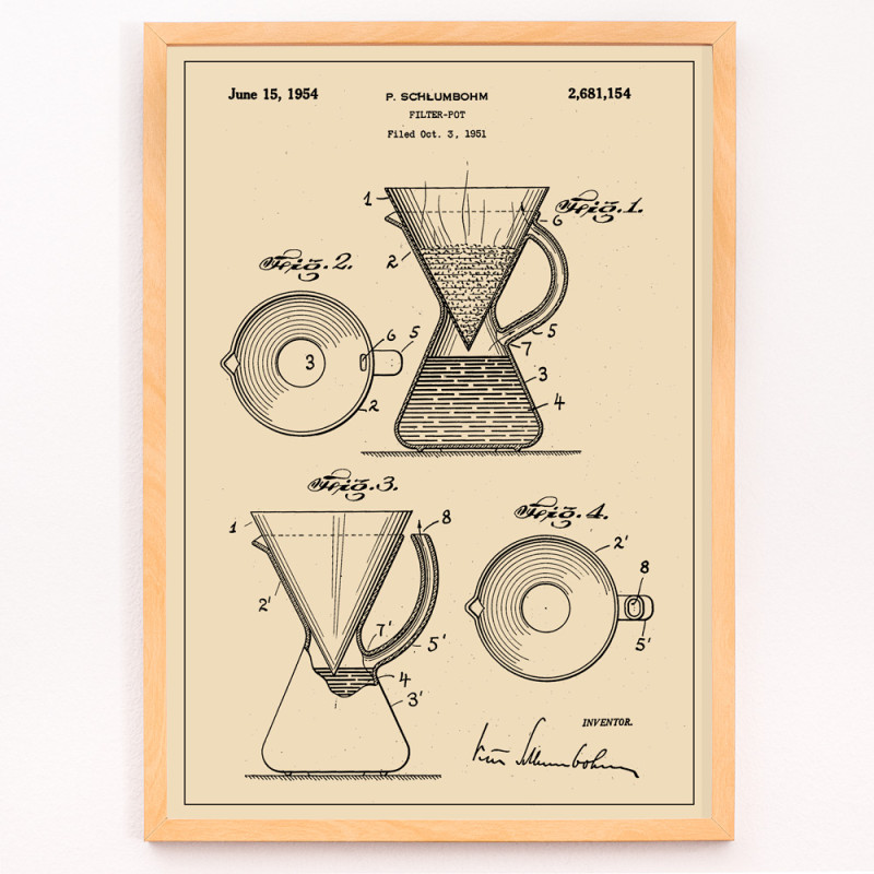 Patente de pote de filtro de café