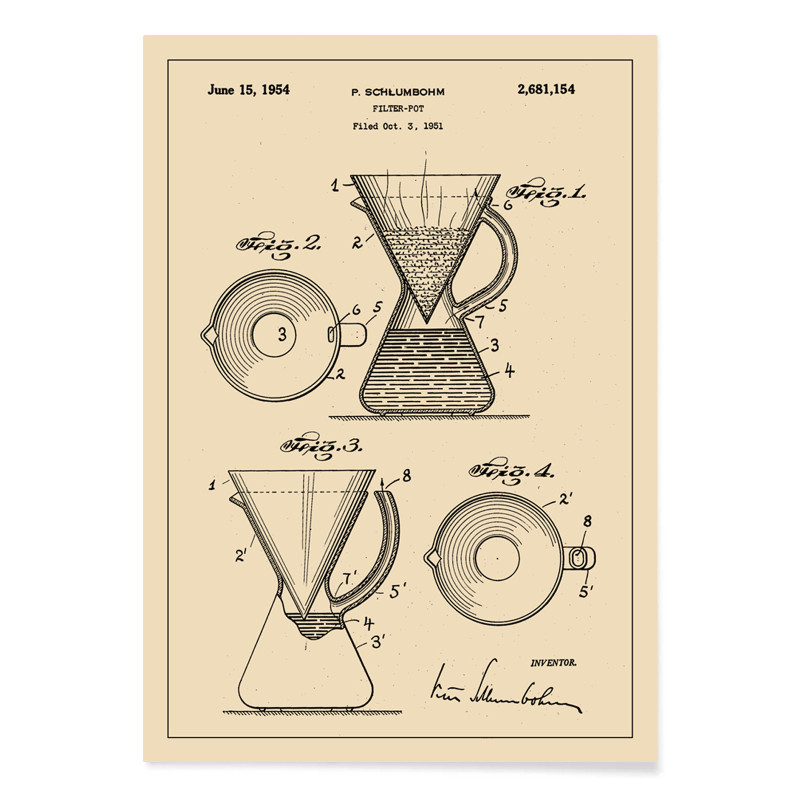 Patente de pote de filtro de café