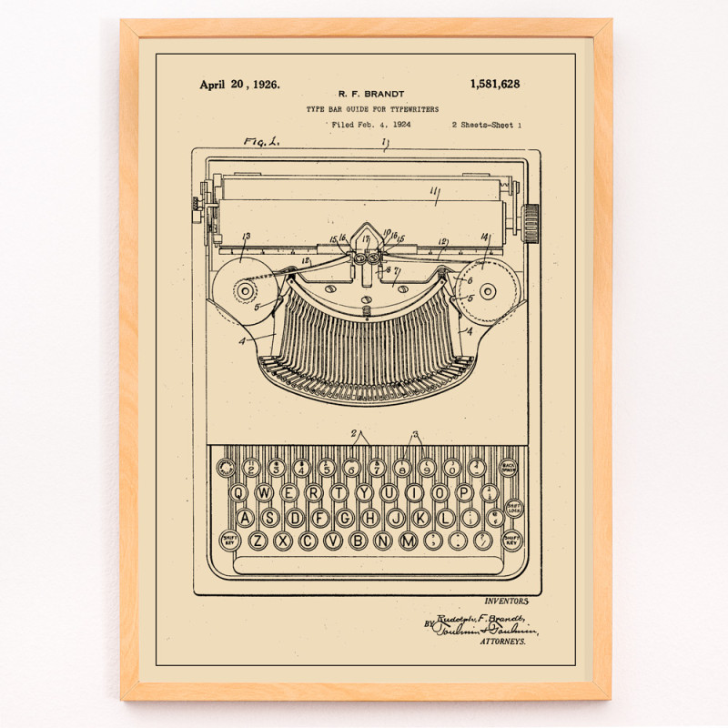 Patente de máquina de escrever