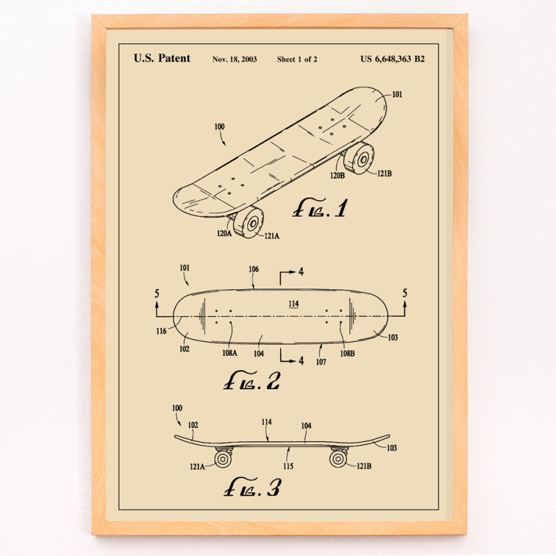 Patente de skate