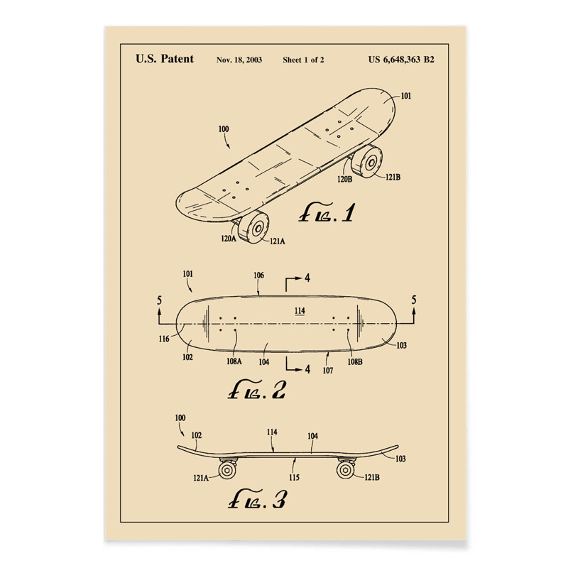 Skateboard patent