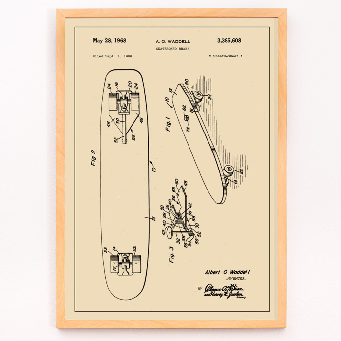 Patente de freio de skate