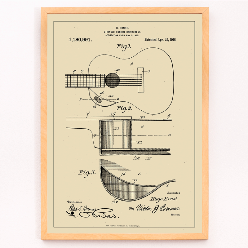 Patent d&#39;instruments musicals