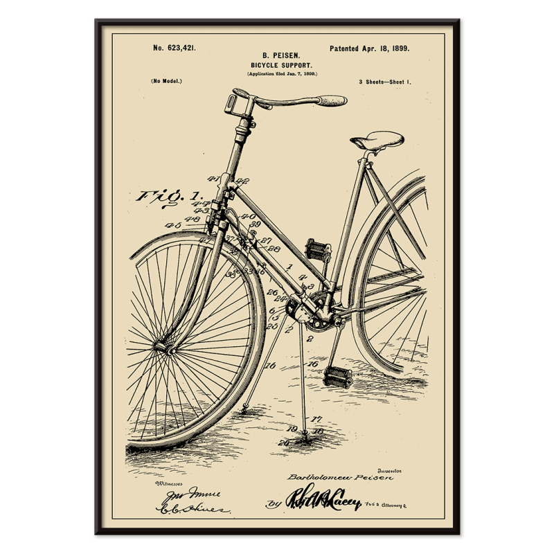 Patente de suporte para bicicletas