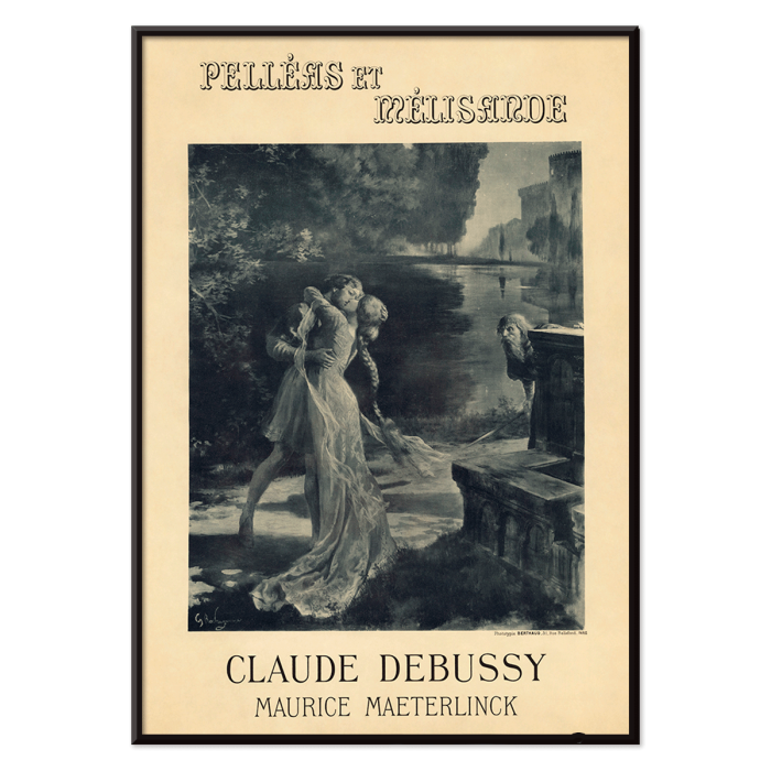 Poster for the premiere of Claude Debussy and Maurice Maeterlinck's Pelléas et Mélisande at the Théâtre de l'Opéra-Comique.