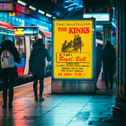 Poster for Concert performance by the Kinks at Hawaii's Honolulu International Center Arena featuring various bands and ticket details