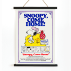 Snoopy Come Home movie poster featuring Snoopy and Woodstock by Charles Schulz artwork showcasing Peanuts characters Lucy and Charlie Brown